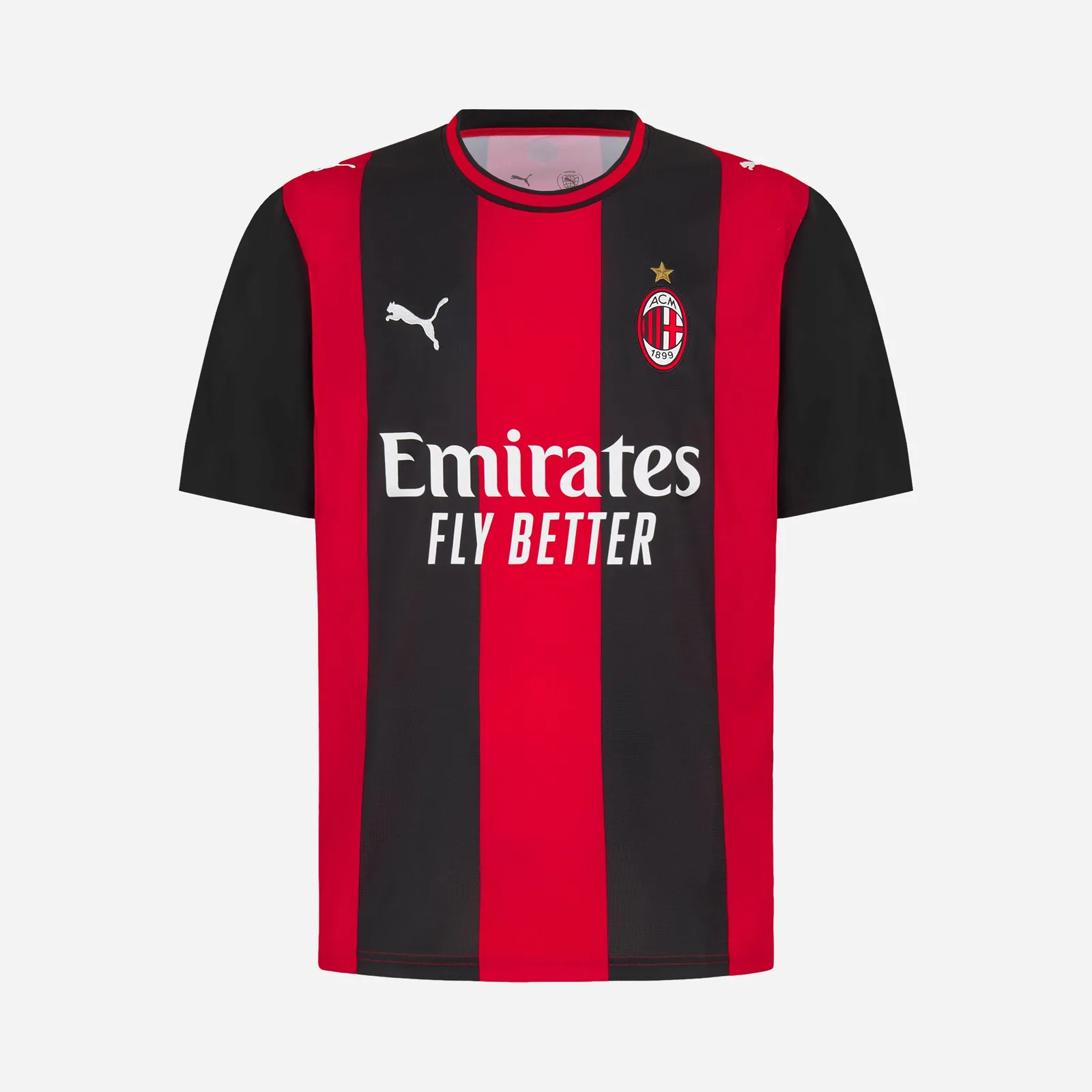 AC Milan thuisshirt 2026/27 met dikke rood-zwarte strepen — toont huidig ontwerp als aankoopreferentie